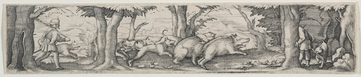 Boar Hunt by Virgilius Solis