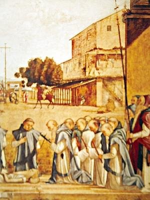 (detail) The Burial of St. Jerome by Vittore Carpaccio