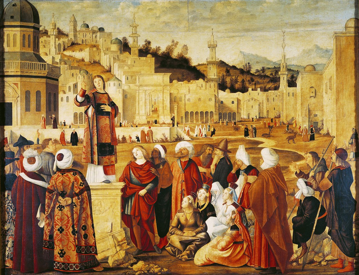 St. Stephen Preaching by Vittore Carpaccio