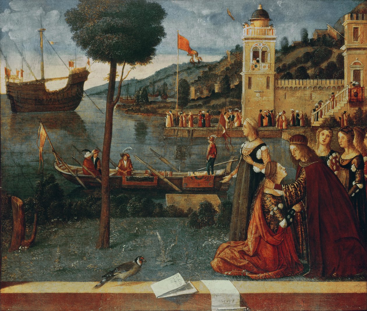 St. Ursula taking leave of her father, c.1500 by Vittore Carpaccio