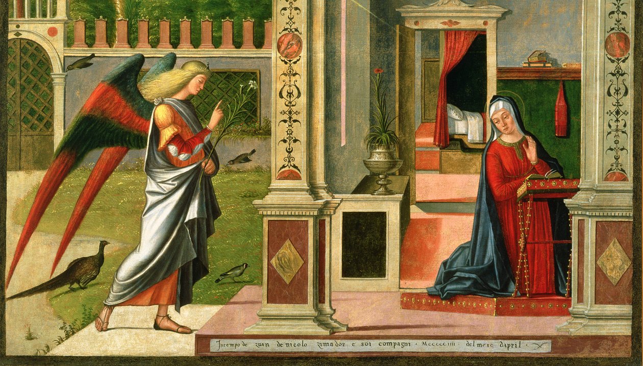 The Annunciation (detail) by Vittore Carpaccio