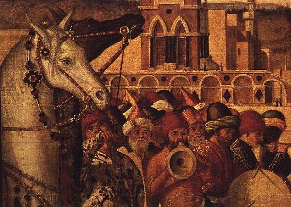 Triumph of St. George (detail) by Vittore Carpaccio