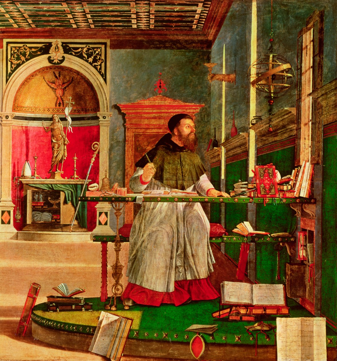 Vision of St. Augustine (detail) by Vittore Carpaccio