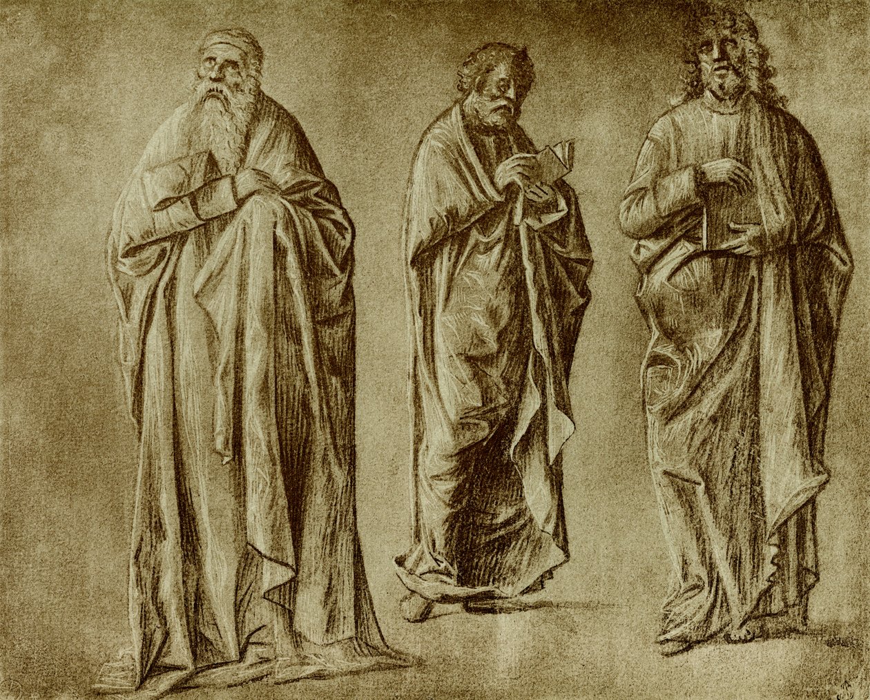 Three Figure Studies for Saints by Vittore Carpaccio
