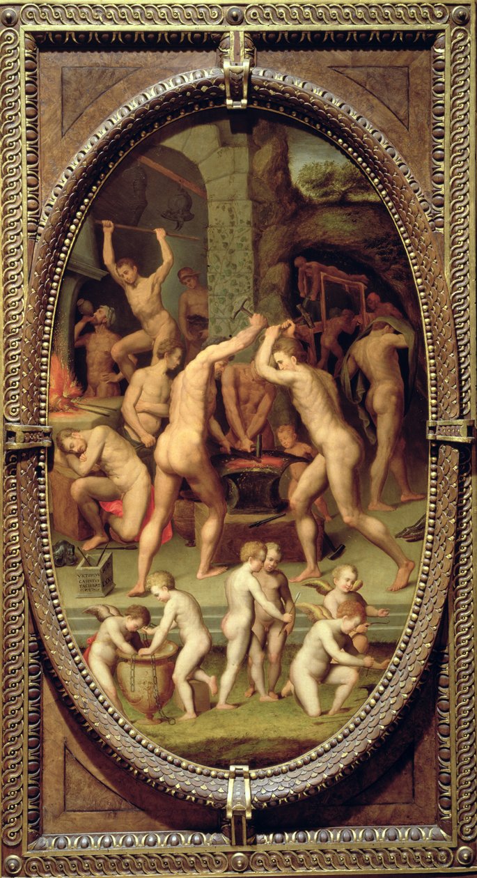 The Forge of Vulcan, 1572 by Vittorio Casini