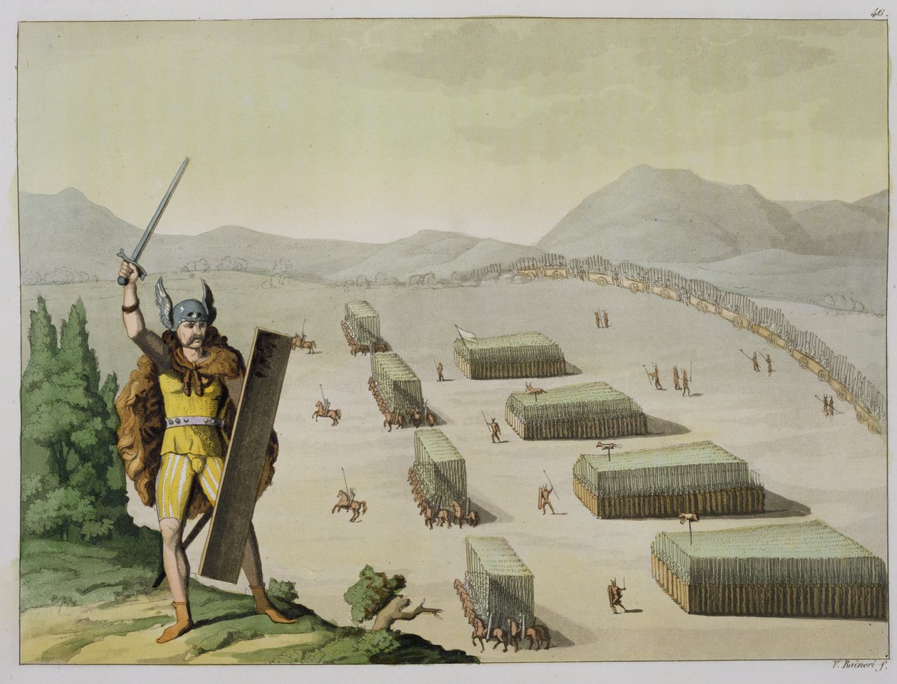 Ancient Celts or Gauls in Battle by Vittorio Raineri