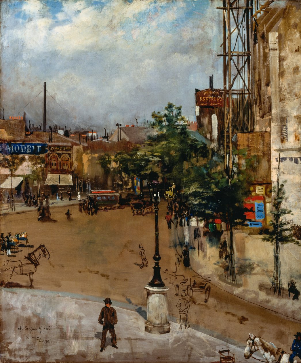 Parisian Street by Vittorio Matteo Corcos