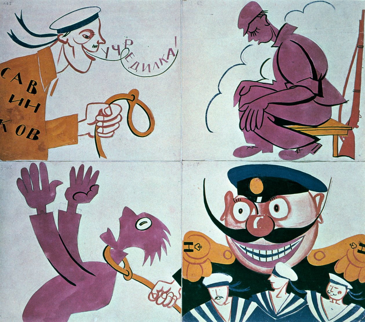 Caricature against the Constituent Assembly, 1921 by Vladimir Mayakovsky