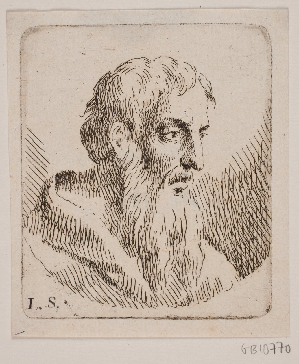 Old Man with Long Beard by W.A. Müller