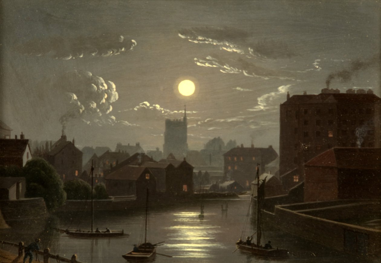 Bristol - Moonlight Scene by W. Crambrook
