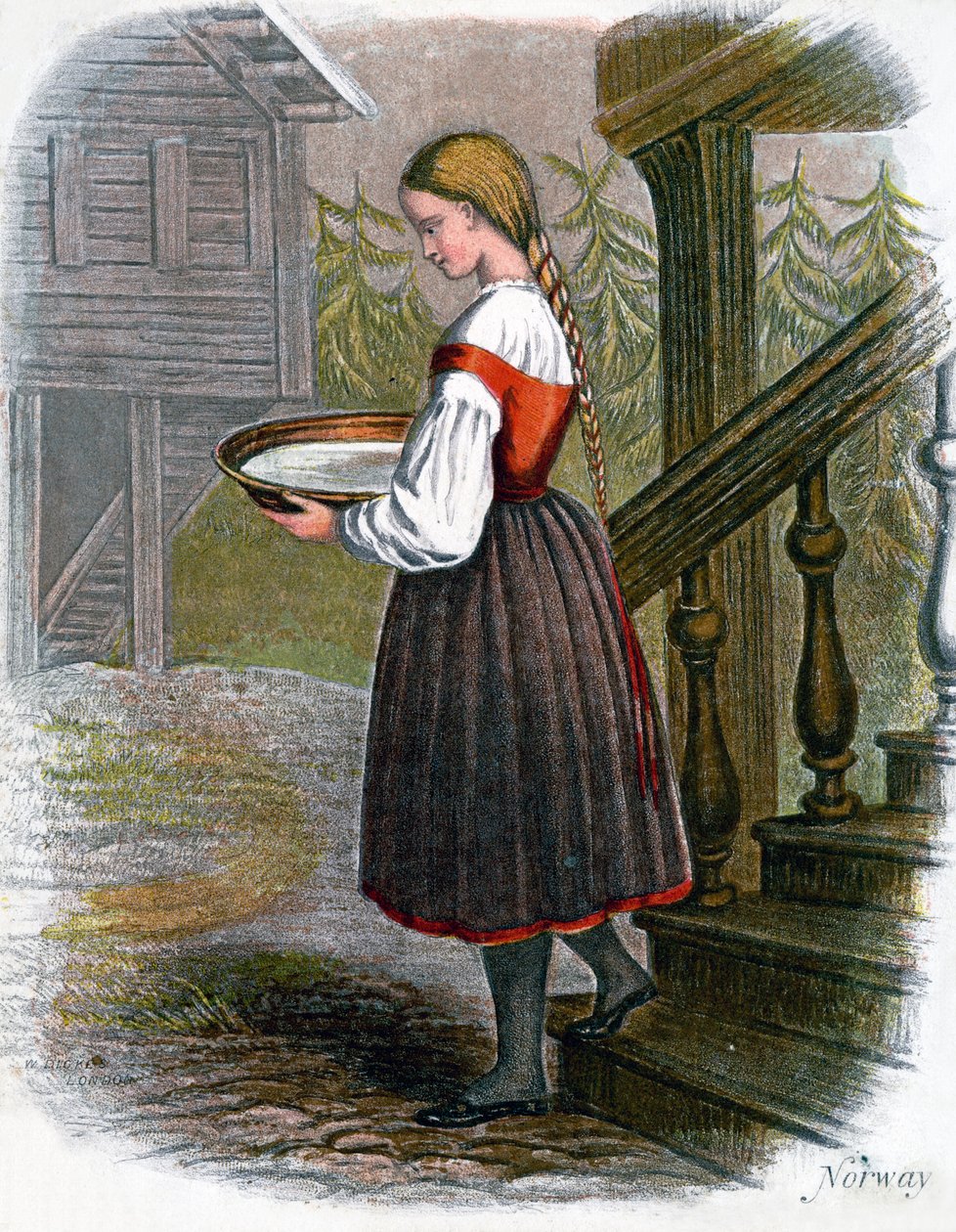 Norwegian Farm Girl by W. Dickes