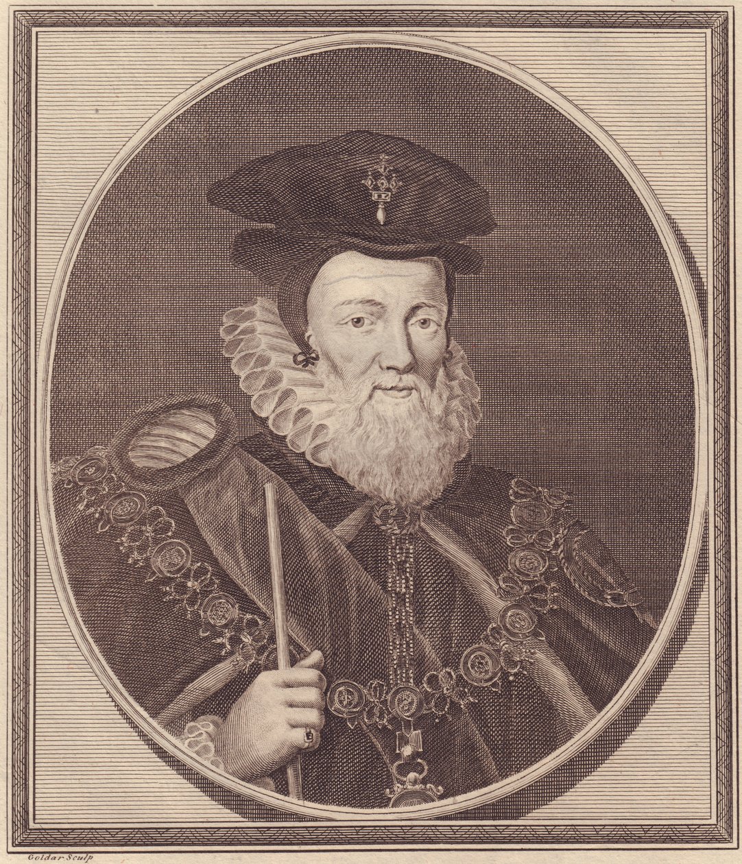 Portrait of William Cecil by John Ward Dunsmore
