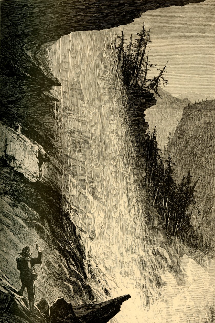 Under the Catskill Falls, 1874 by W. J. Linton