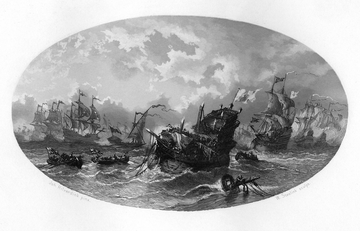 The Invincible Fleet, 1588 c1870 by W. Steelink