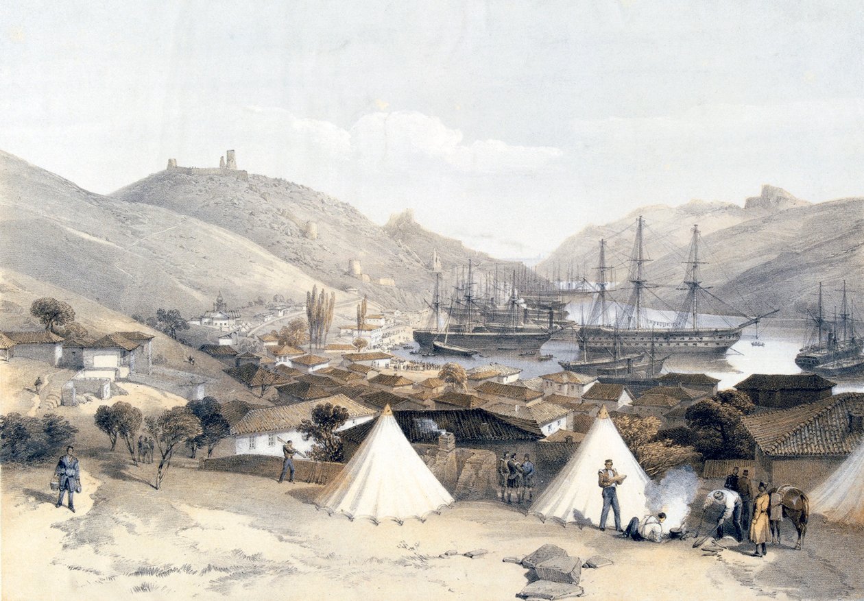 Balaklava Looking Towards the Sea, 1855 by W Walton