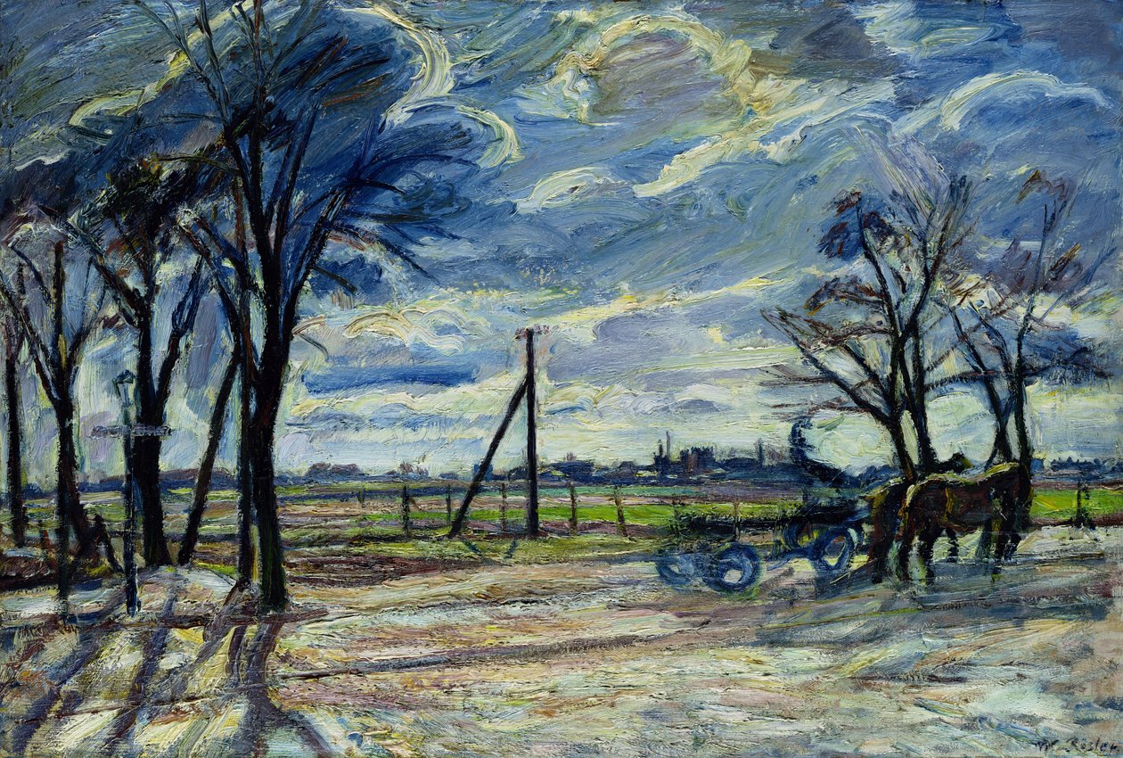 Suburban Landscape in Spring by Waldemar Rosler