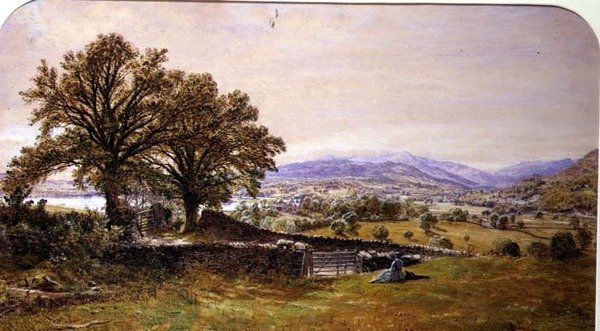 Lady in a Landscape, Ambleside by Waller Hugh Paton