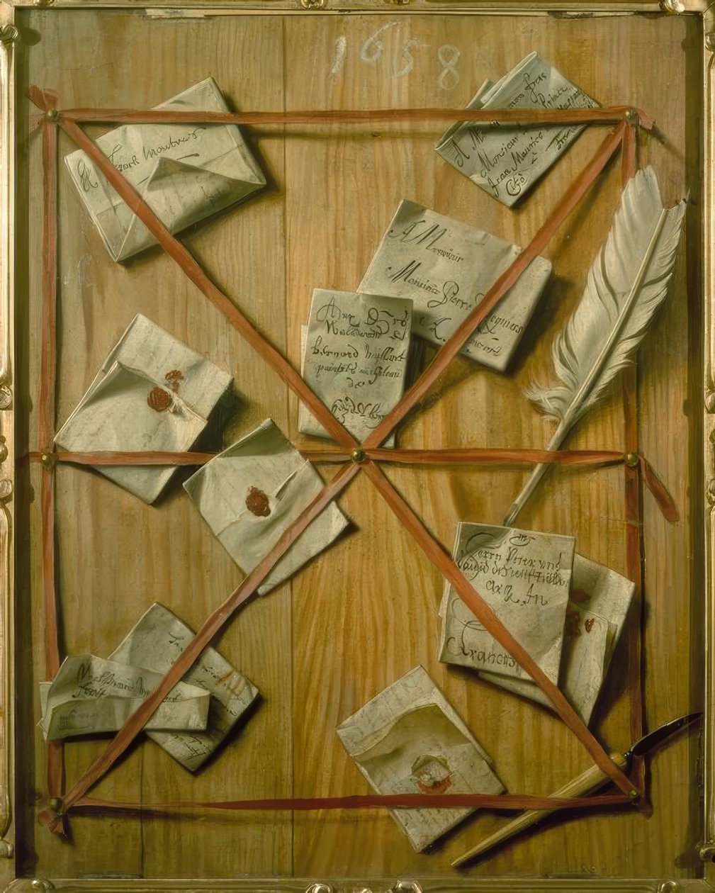 A Board with Attached Letters by Wallerand Vaillant