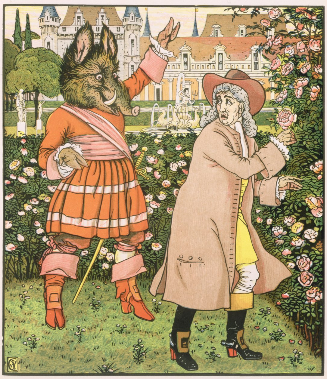 Illustration from Beauty and the Beast by Walter Crane