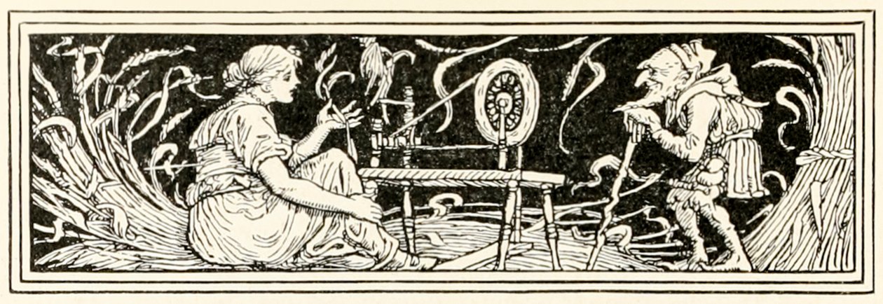 Rumpelstiltskin and the Miller’s Daughter from Rumpelstiltskin by Walter Crane