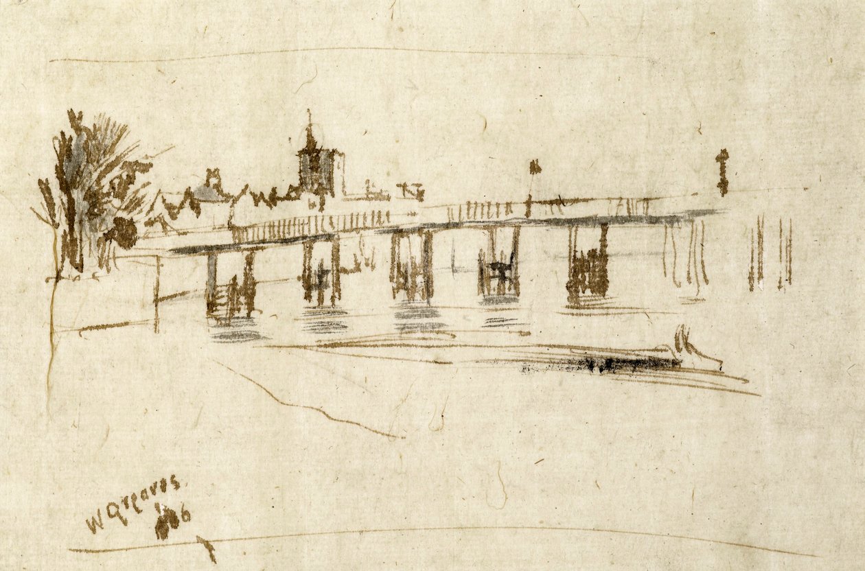 Old Battersea Bridge, c.1890 by Walter Greaves