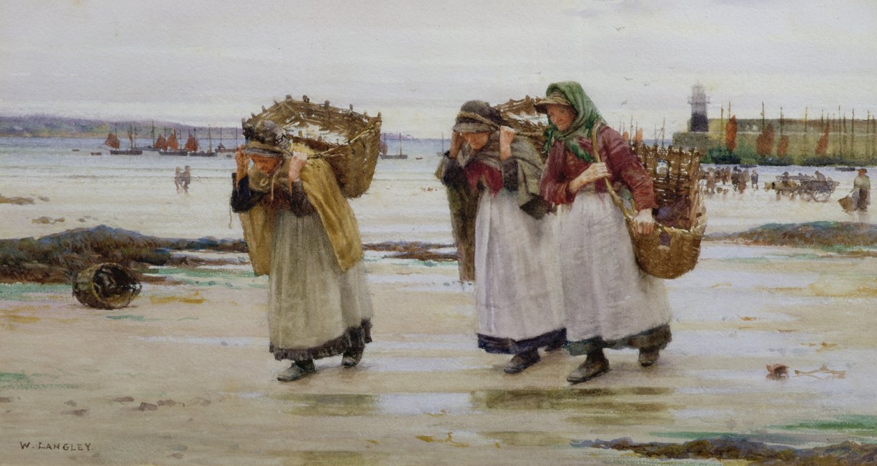 The Breadwinners, or Newlyn Fishwives by Walter Langley