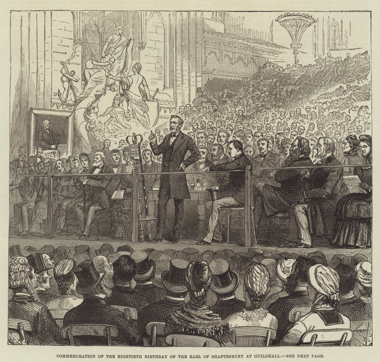 Commemoration of the Eightieth Birthday of the Earl of Shaftesbury at Guildhall by Walter Paget