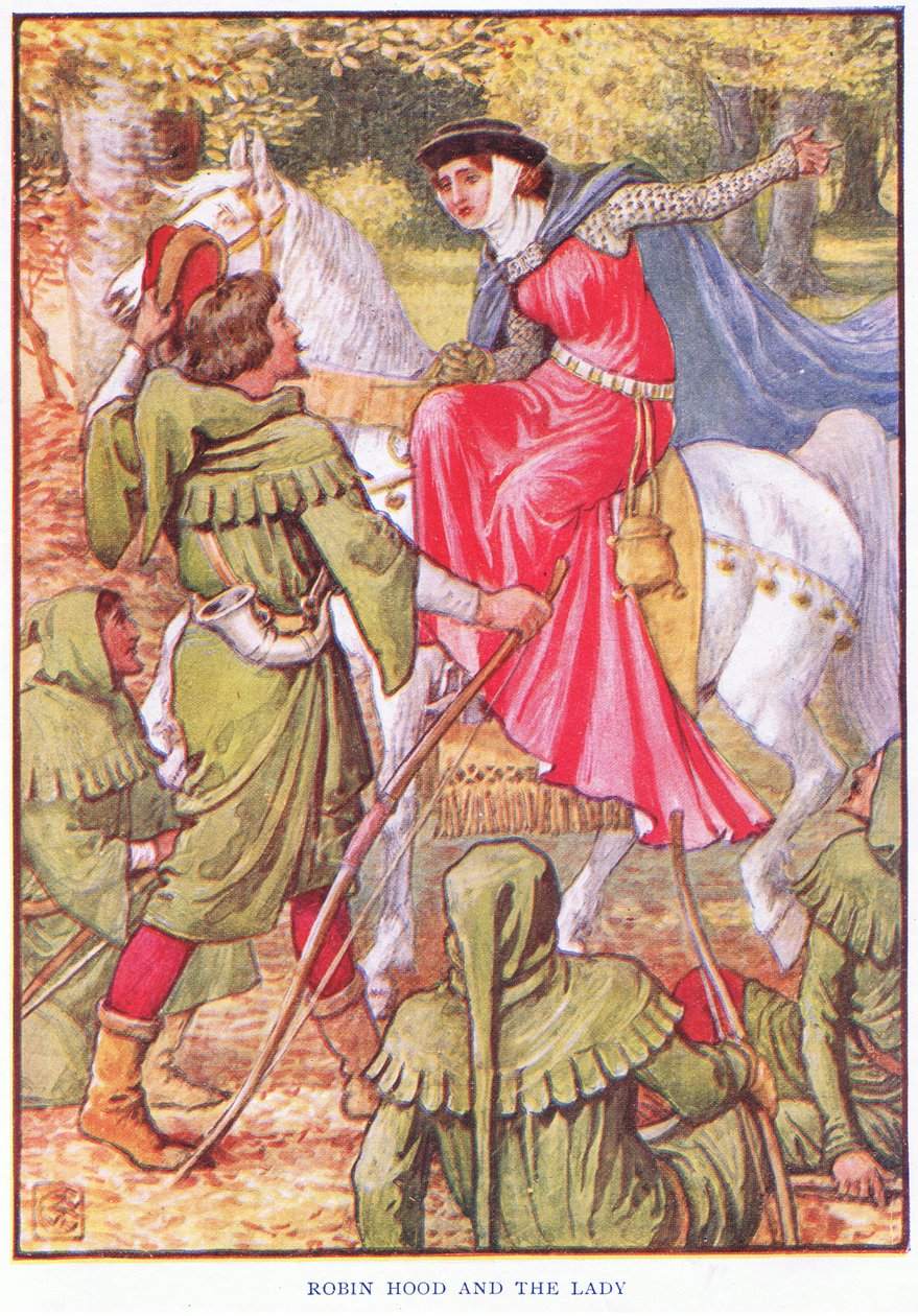 Robin Hood and the Lady by Walter Crane
