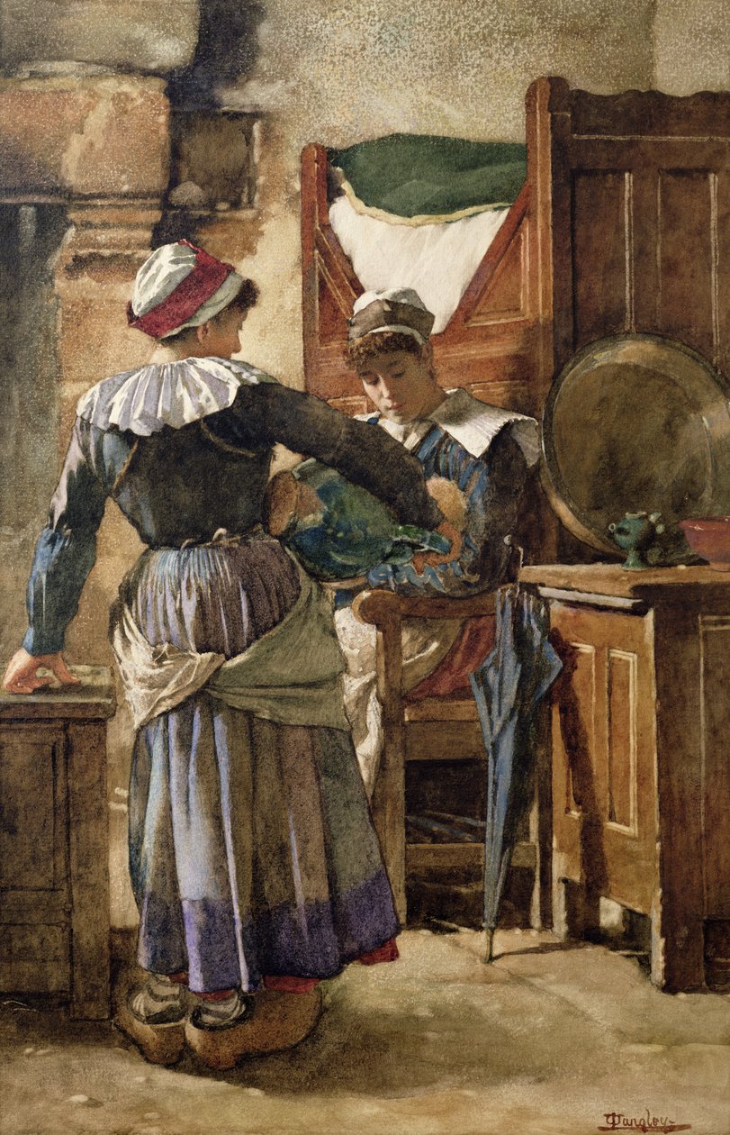 Her First Born by Walter Langley