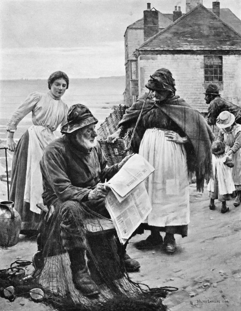 When the Boats are Away, 1903 by Walter Langley