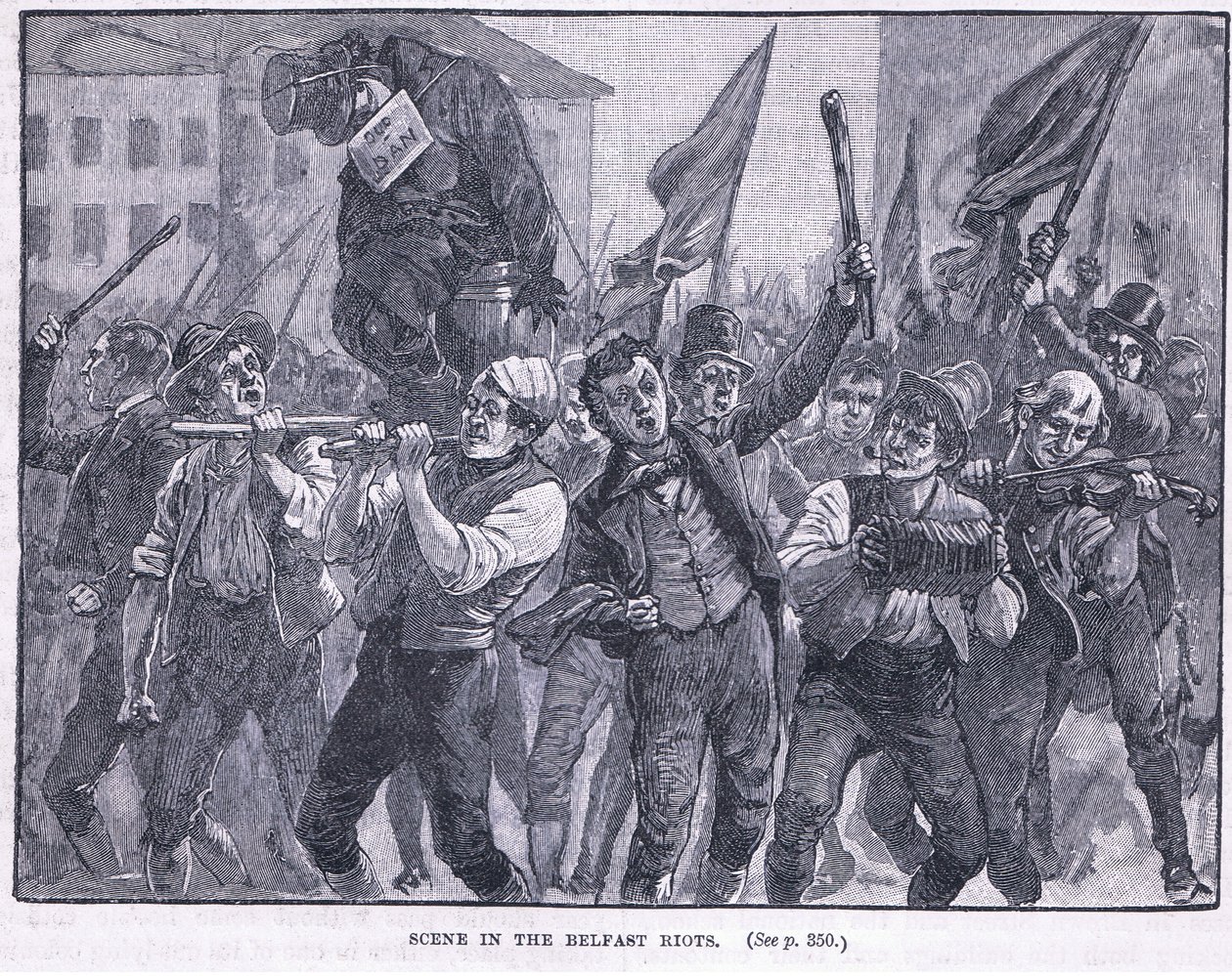 Scene in the Belfast Riots 1864 AD by Walter Paget