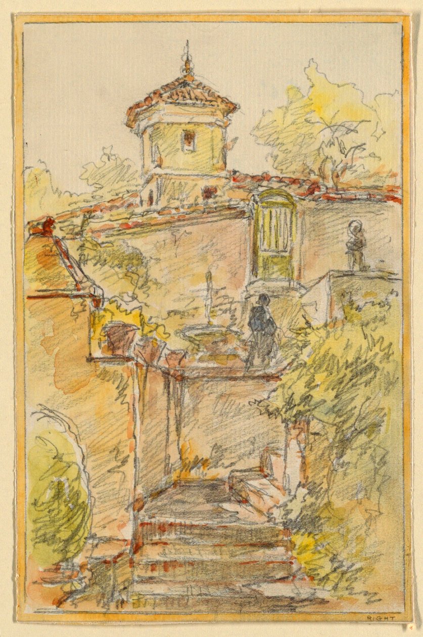 A Stairway by Walter Shirlaw