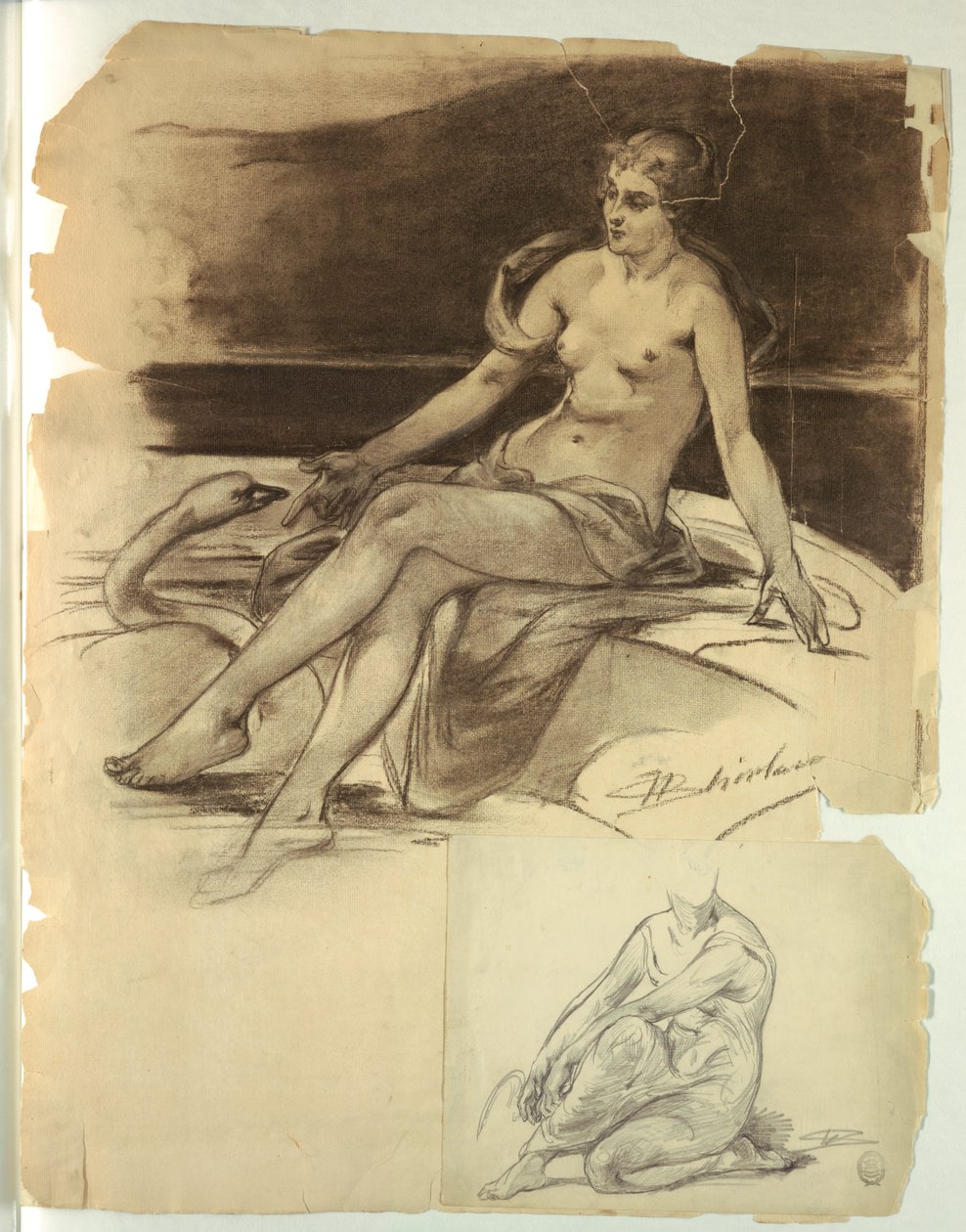 Girl with Swan by Walter Shirlaw