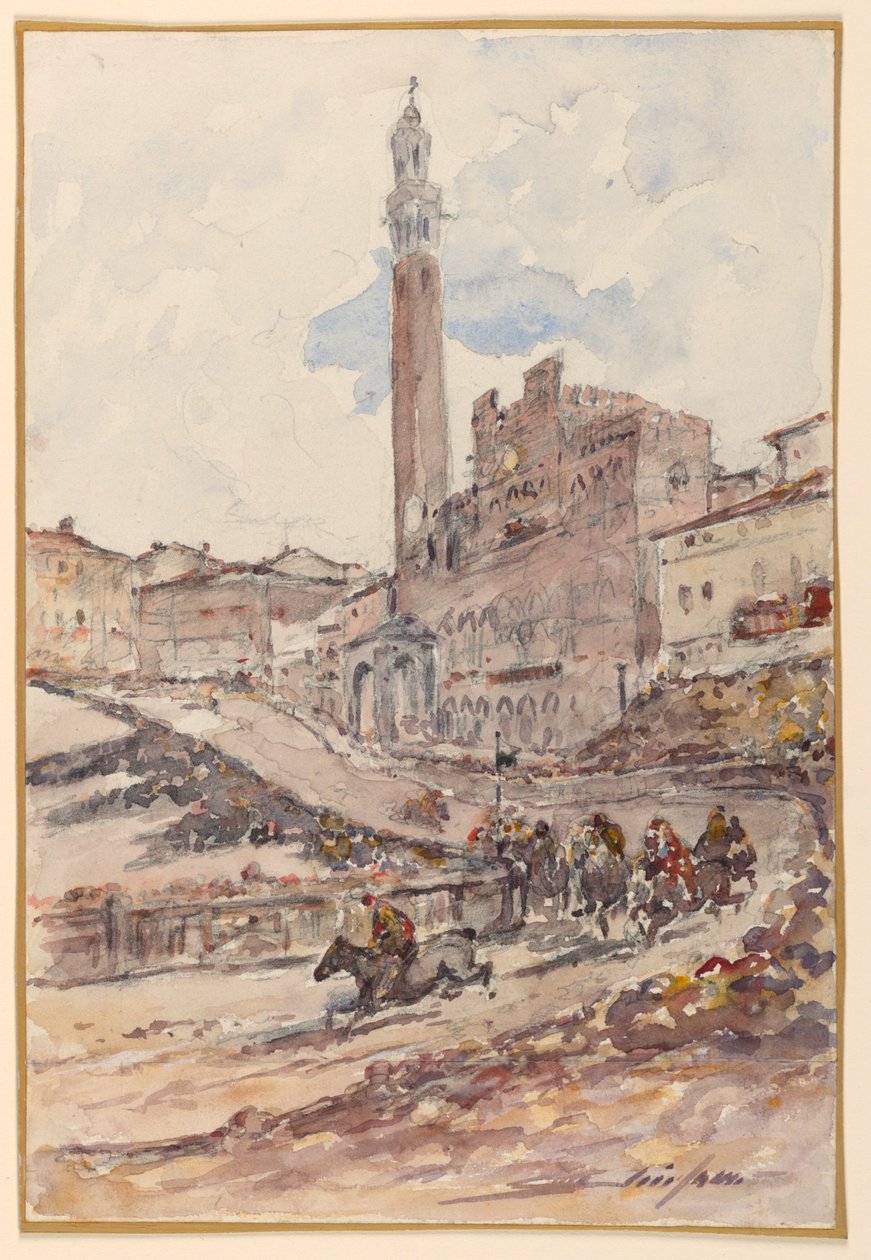 Horse Race, Siena, Italy by Walter Shirlaw