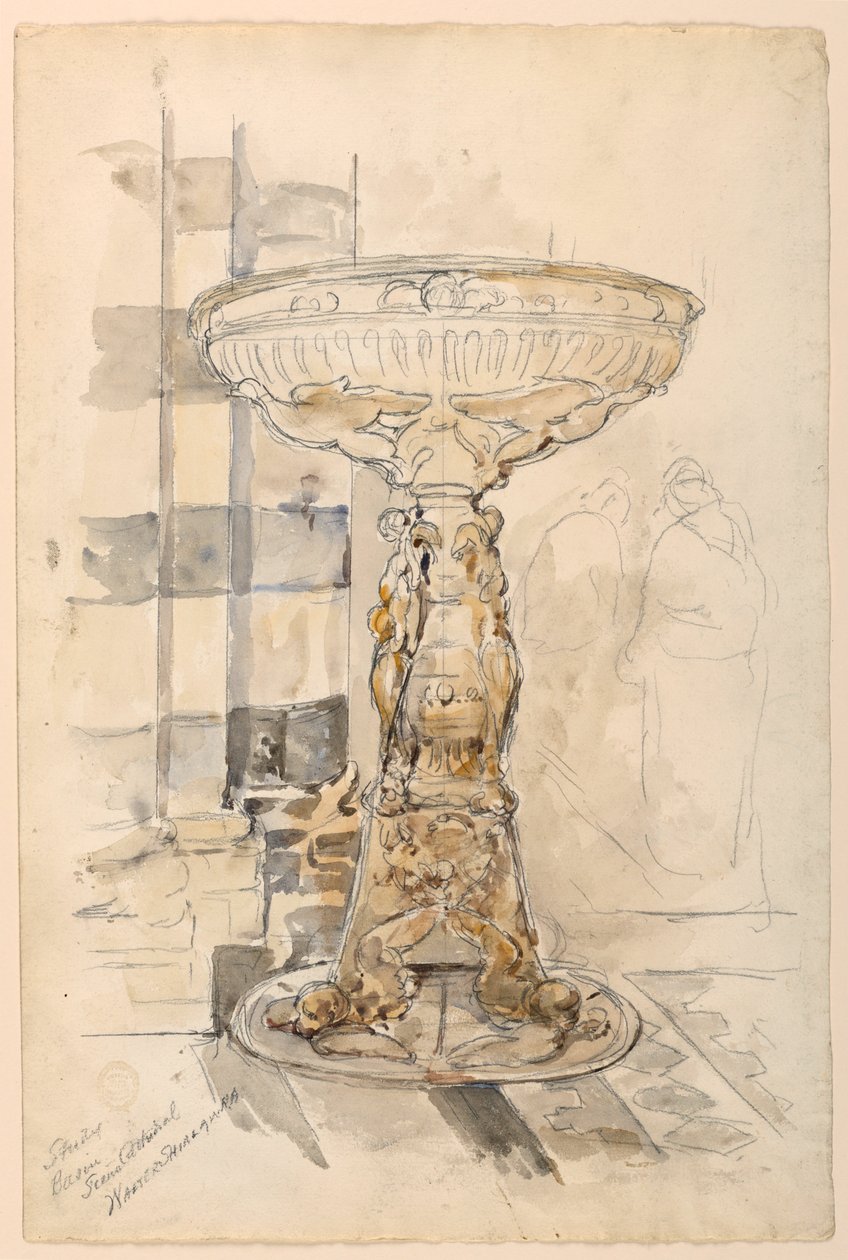 Study of Basin, Siena Cathedral by Walter Shirlaw