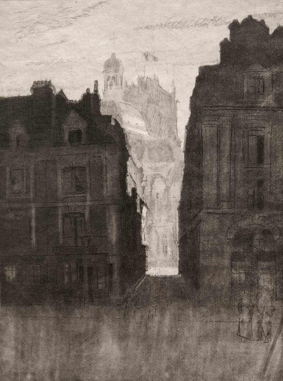 Dieppe, La Rue Notre Dame by Walter Sickert
