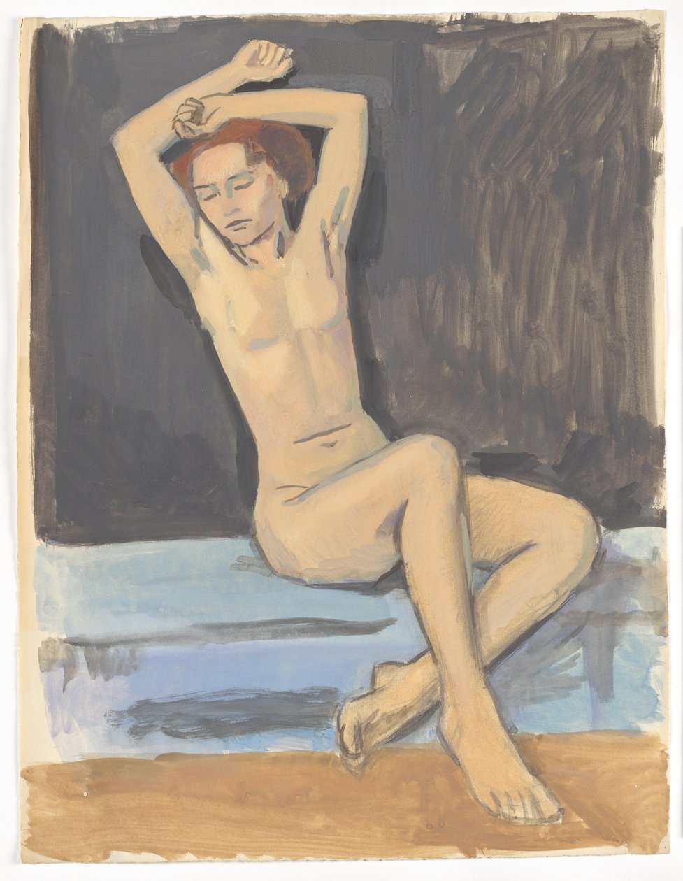 Female Nude with Raised Arms by Walther Gamerith