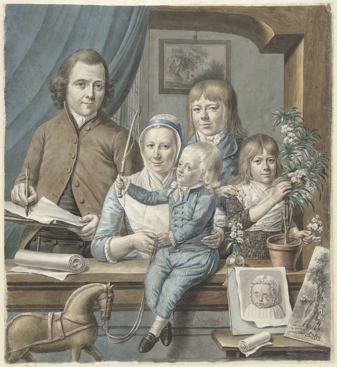 The Artist Himself and His Family by Warner Horstink