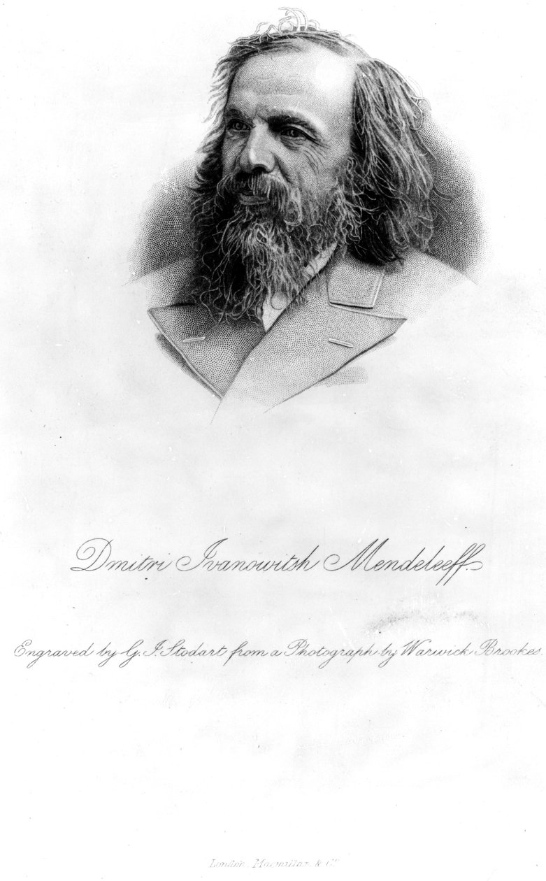 Dmitri Mendeleev, engraved by George J. Stodart by Warwick Brookes