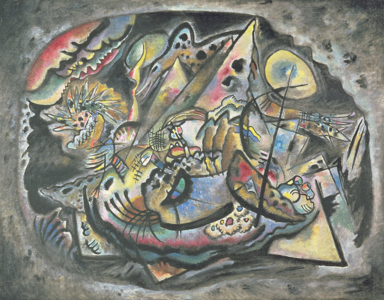 Composition: The Grey Oval by Wassily Kandinsky