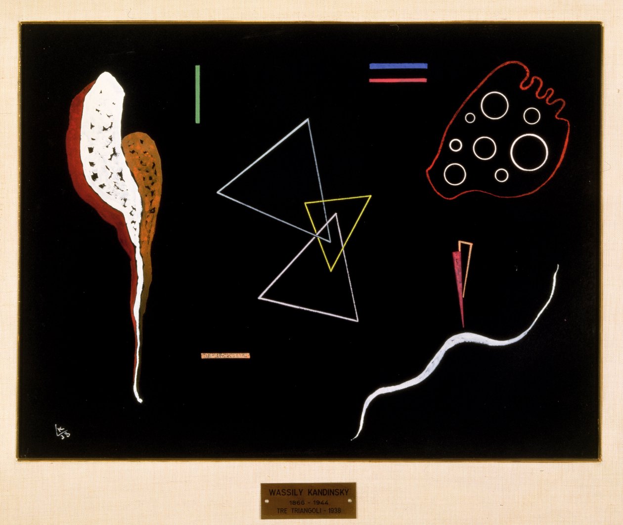 Three Triangles, 1938 by Wassily Kandinsky