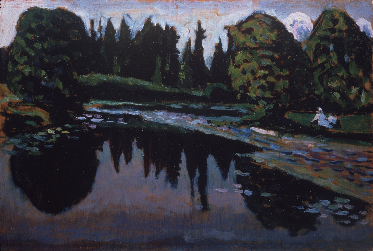 A River in Summer by Wassily Kandinsky