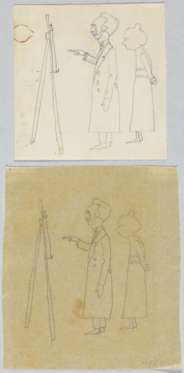 Kandinsky and Münter in Front of the Easel by Wassily Kandinsky