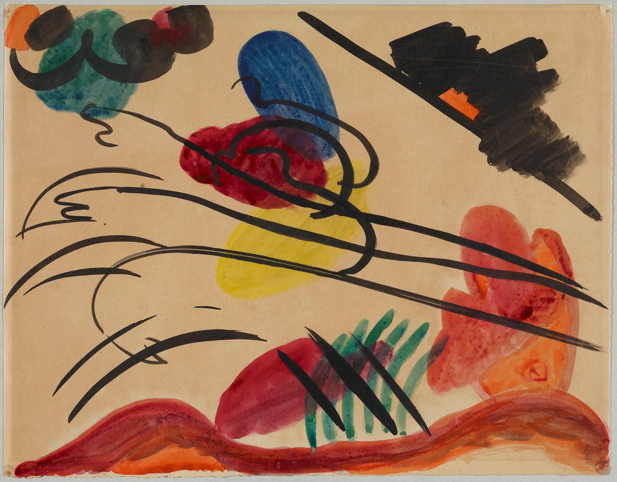 With Three Riders by Wassily Kandinsky