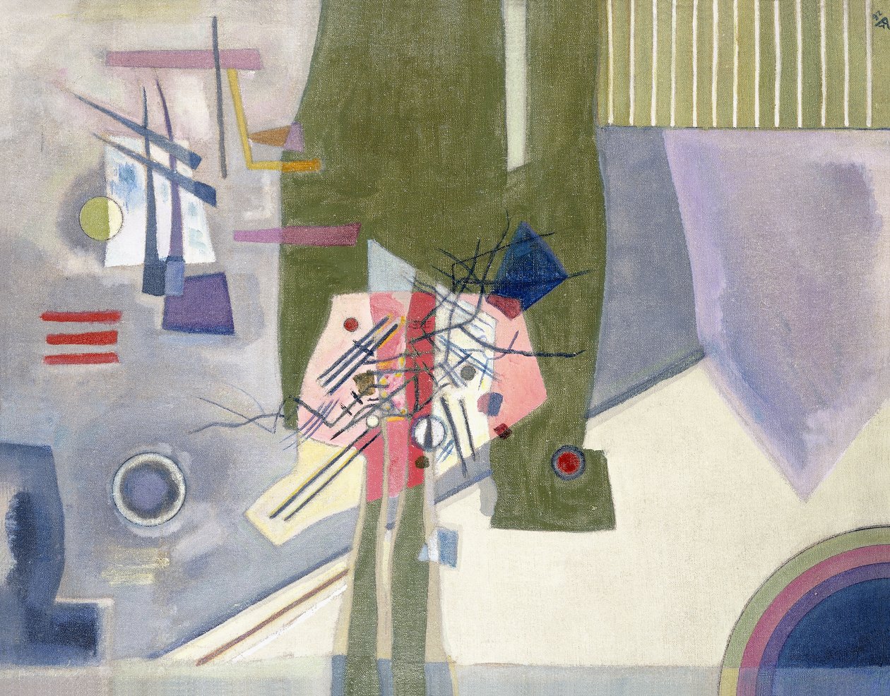 Pink in Gray by Wassily Kandinsky