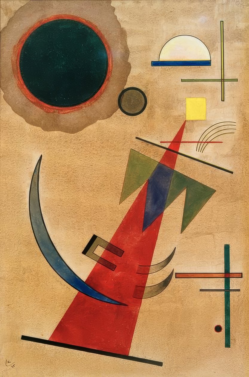 Red in Pointed Shape by Wassily Kandinsky
