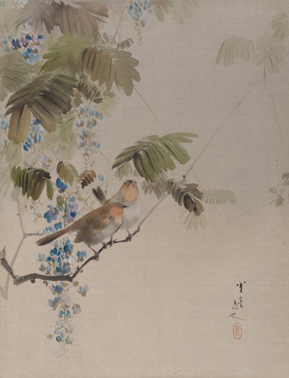 Birds and Flowers by Watanabe Seitei