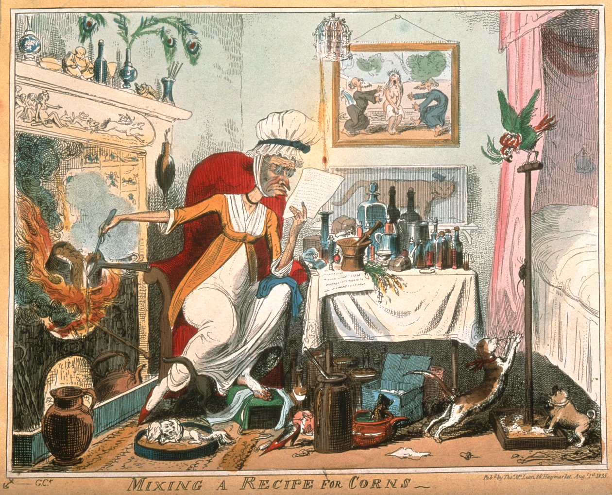 A Haggard Old Woman Carelessly Mixing a Recipe for Corns by Unbekannt Unbekannt