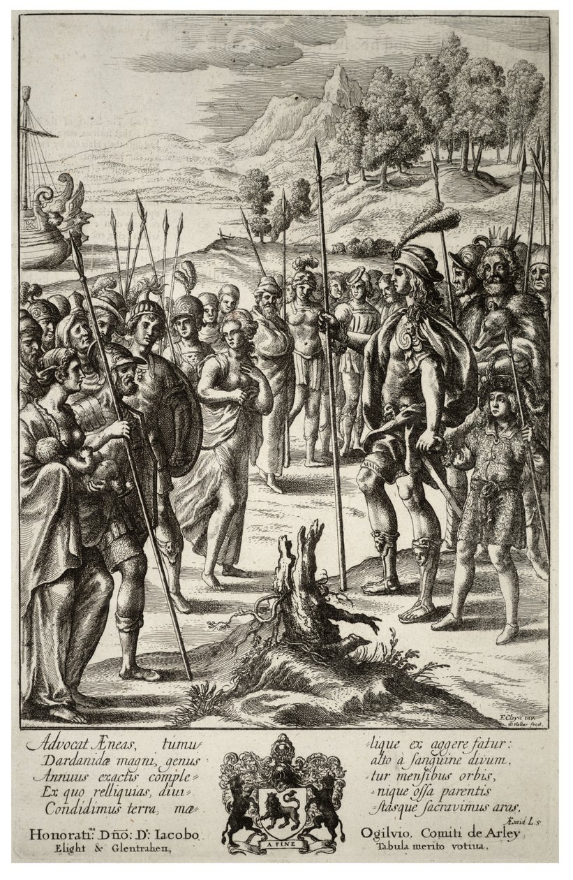 Aeneas and Acestes (State 2) by Wenceslaus Hollar