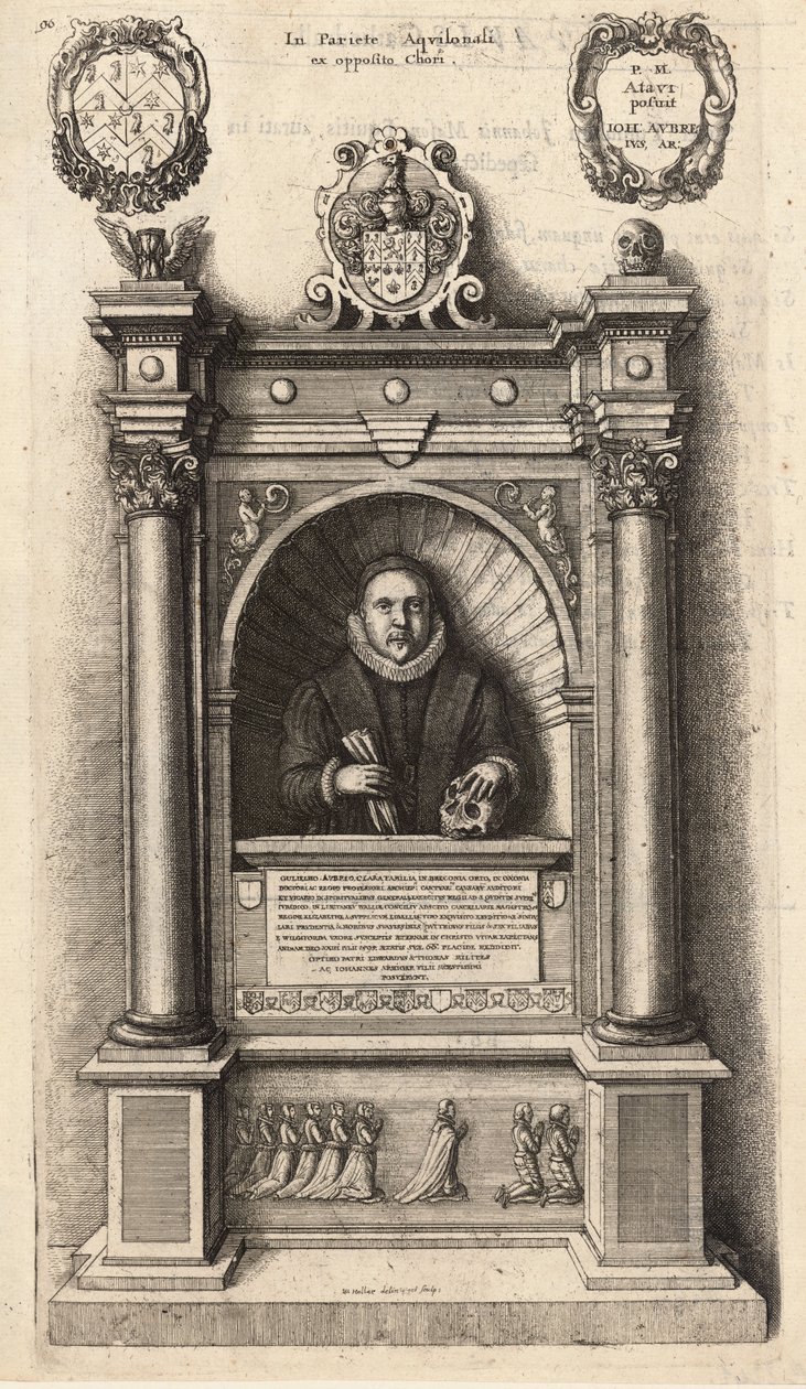 Aubrey (monument). State 1 by Wenceslaus Hollar